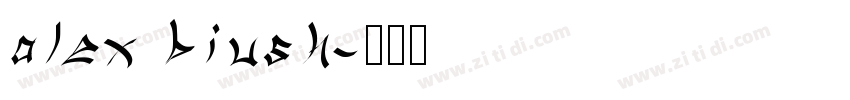 alex biush字体转换
